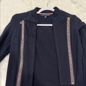 Tommy Hilfiger  Black Bomber Jacket with Gold Zippers